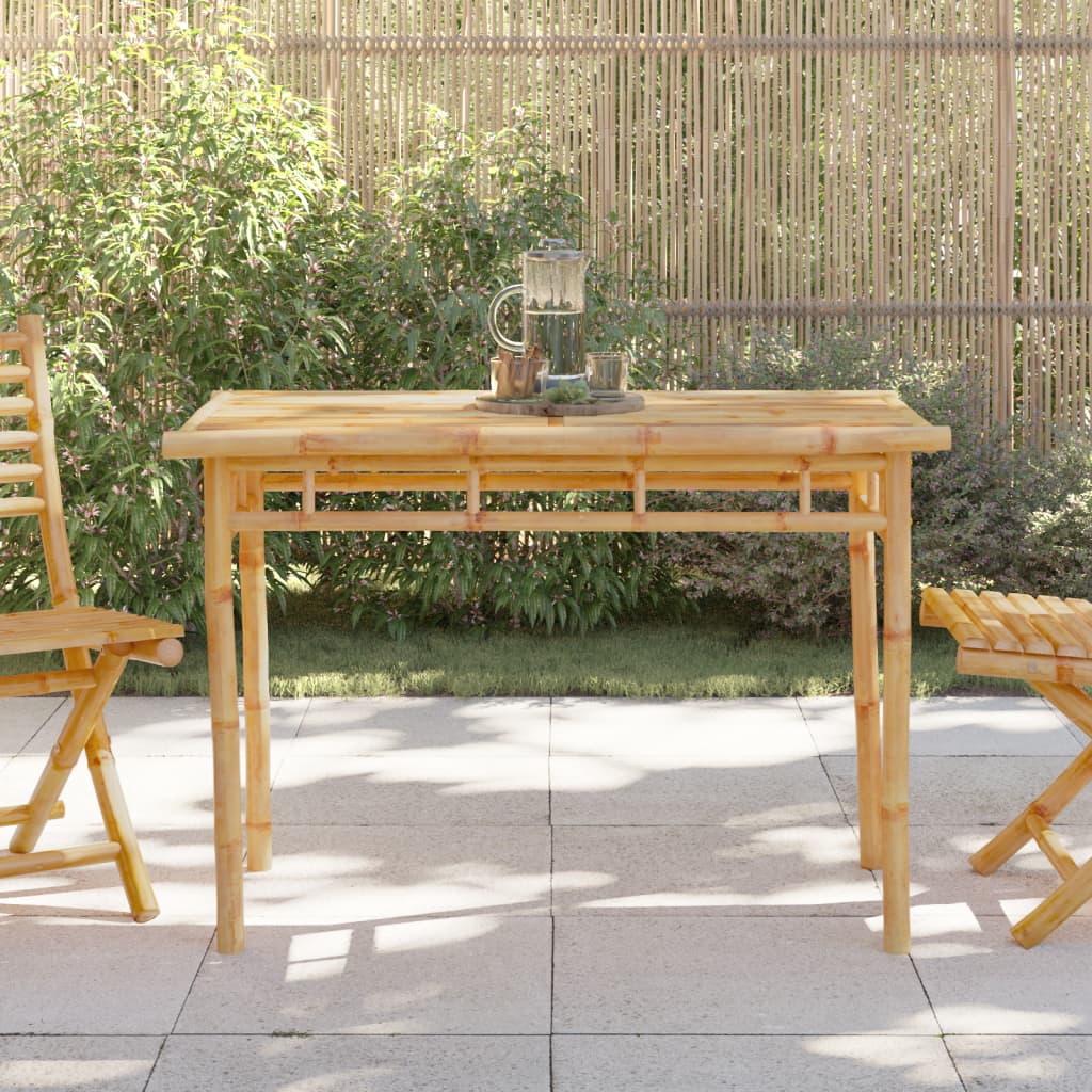 Garden Dining Table, 110x55x75cm, Bamboo