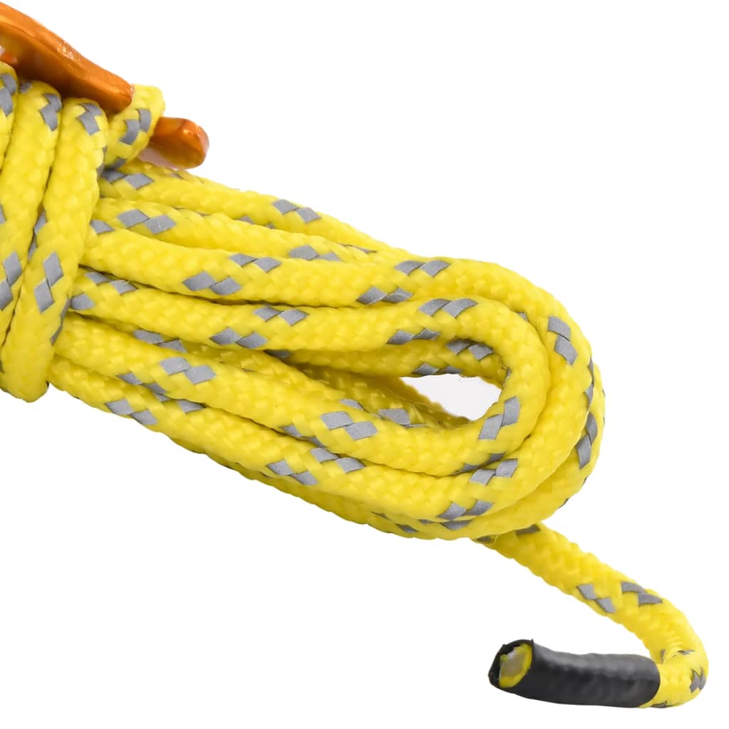 Tent ropes with connectors, 8 pcs., reflective