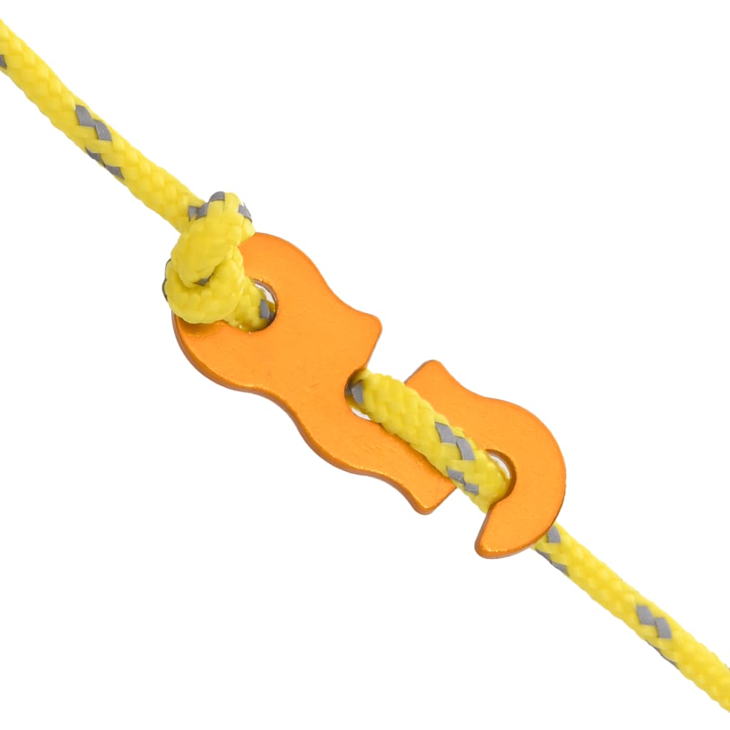 Tent ropes with connectors, 8 pcs., reflective