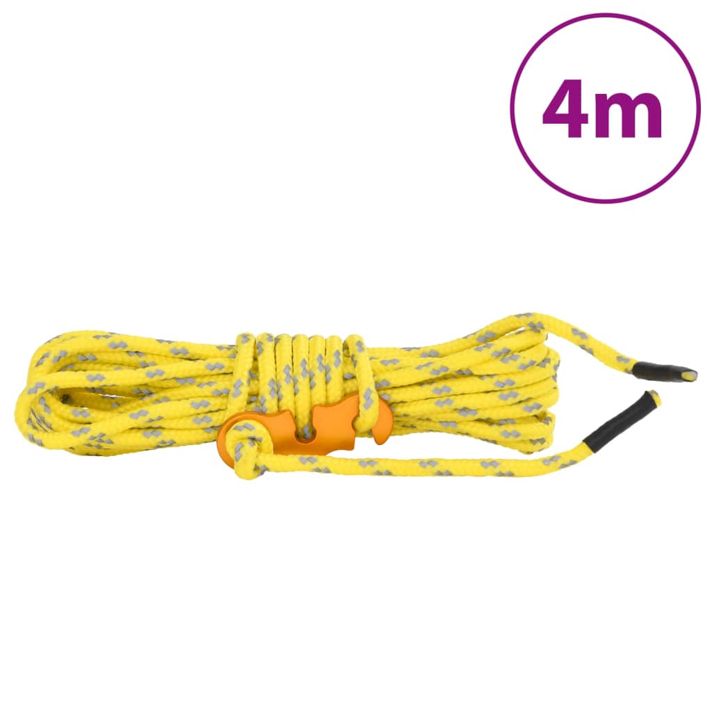 Tent ropes with connectors, 8 pcs., reflective