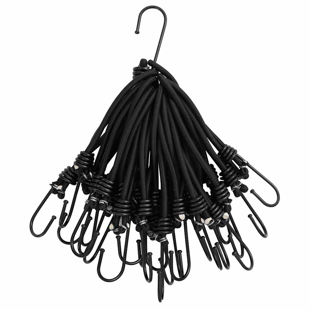 Bungee virvelės su kabliukais, 50vnt., 17cm