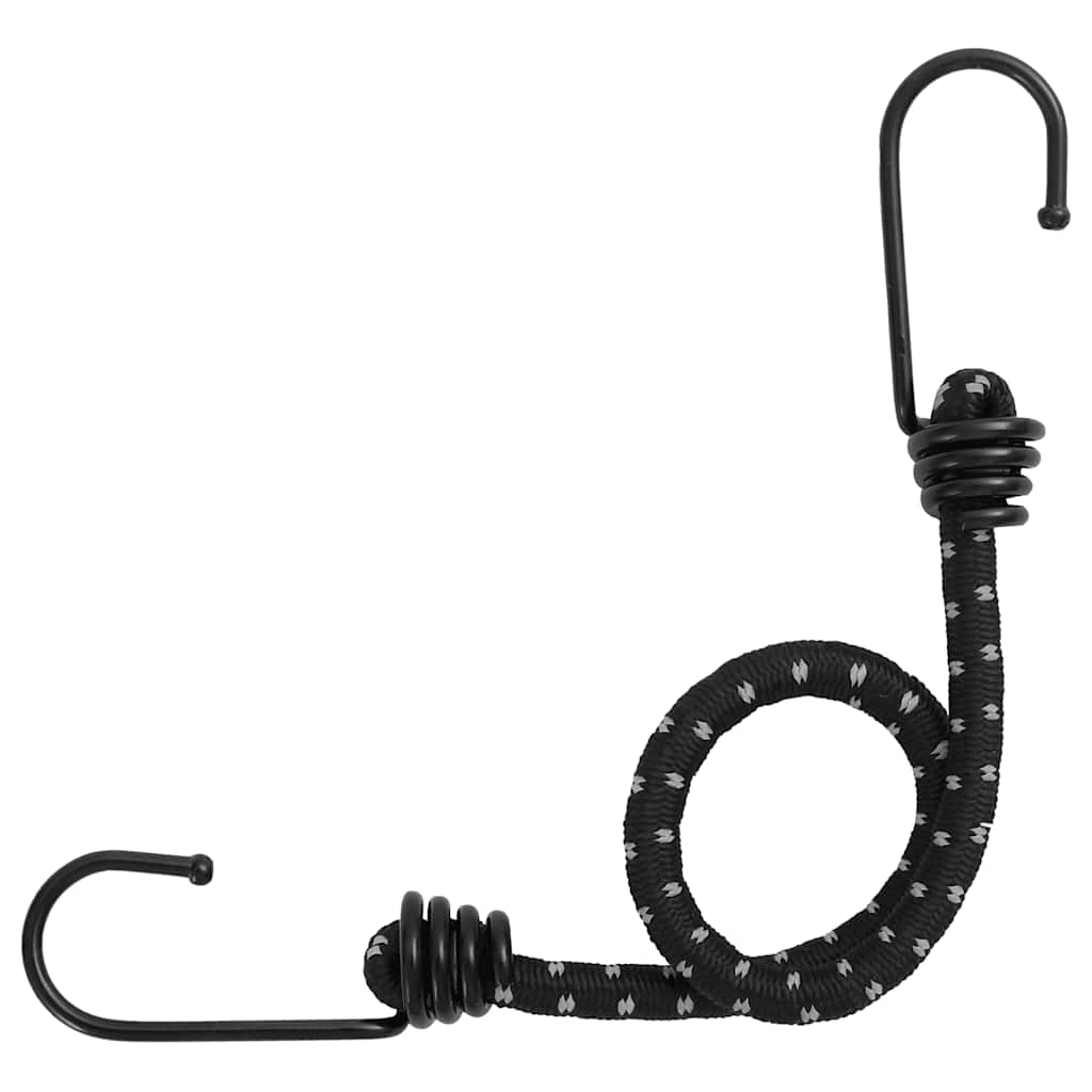 Bungee cords with straps and hooks, 25 pcs, 38cm