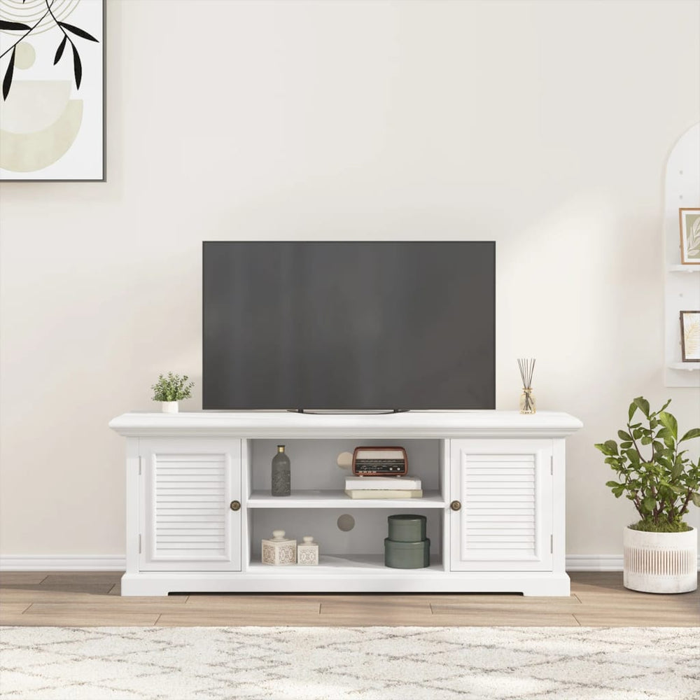 Televizoriaus spintelė, baltos spalvos, 110x30x41cm, mediena