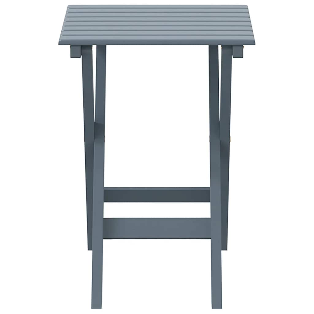Side table, gray, poplar solid wood, foldable