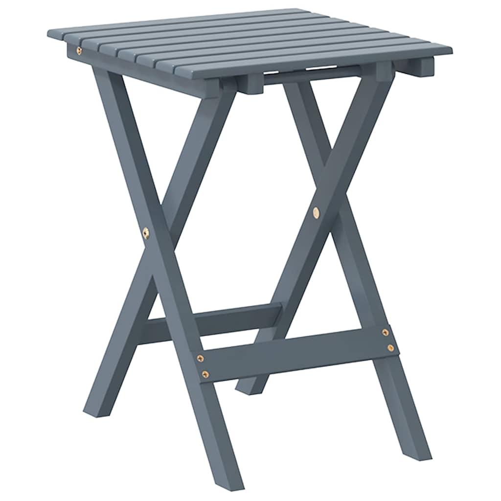 Side table, gray, poplar solid wood, foldable