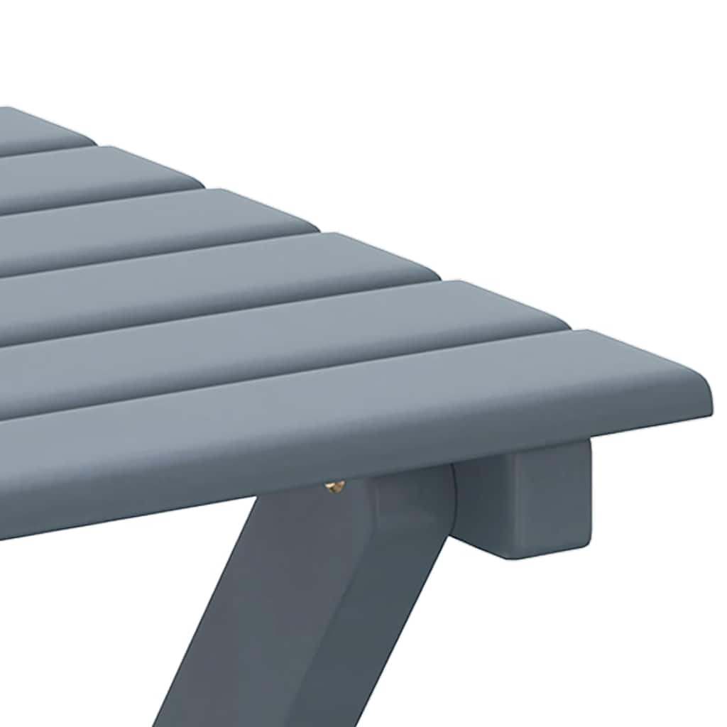 Side table, gray, poplar solid wood, foldable