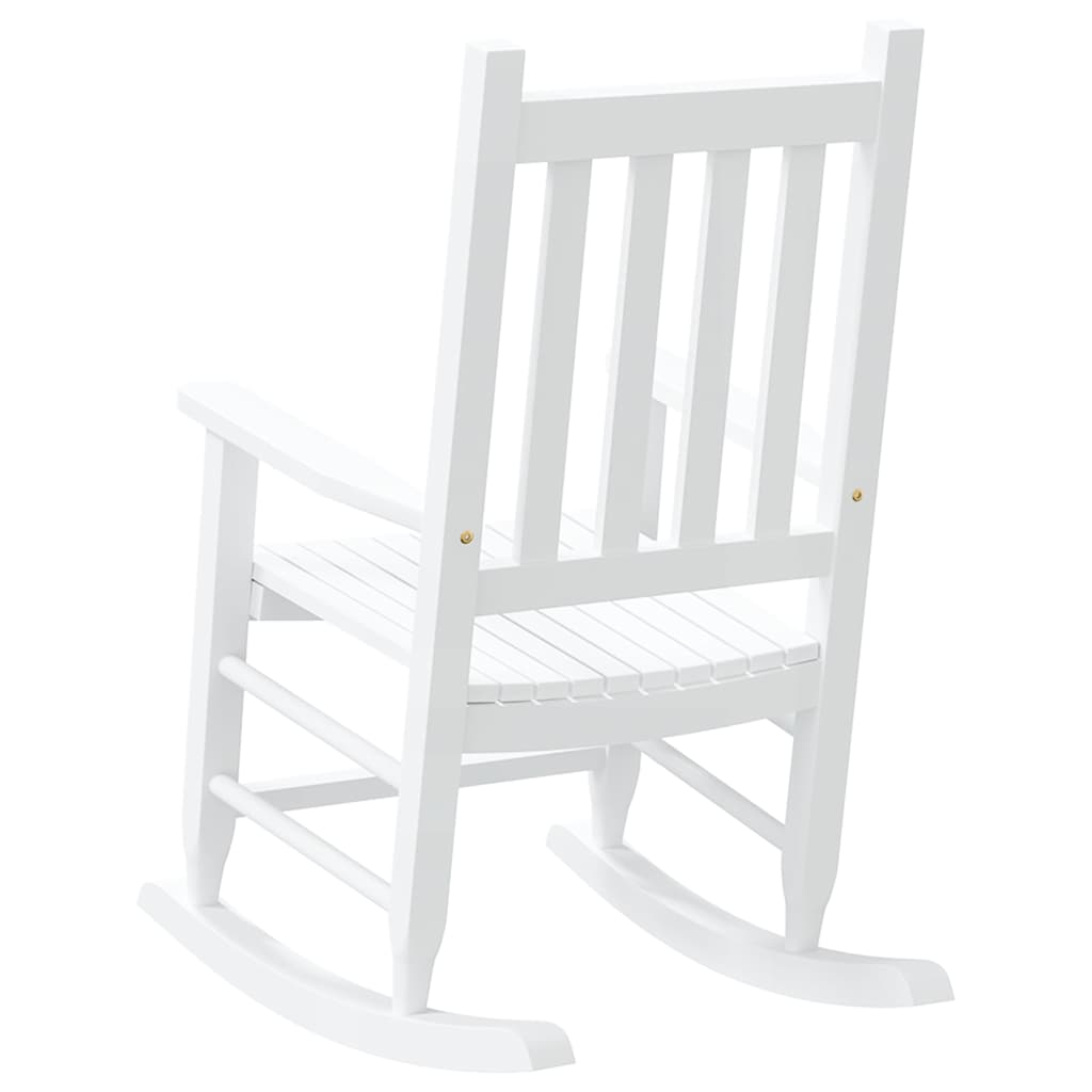Children's rocking chair, white, poplar solid wood