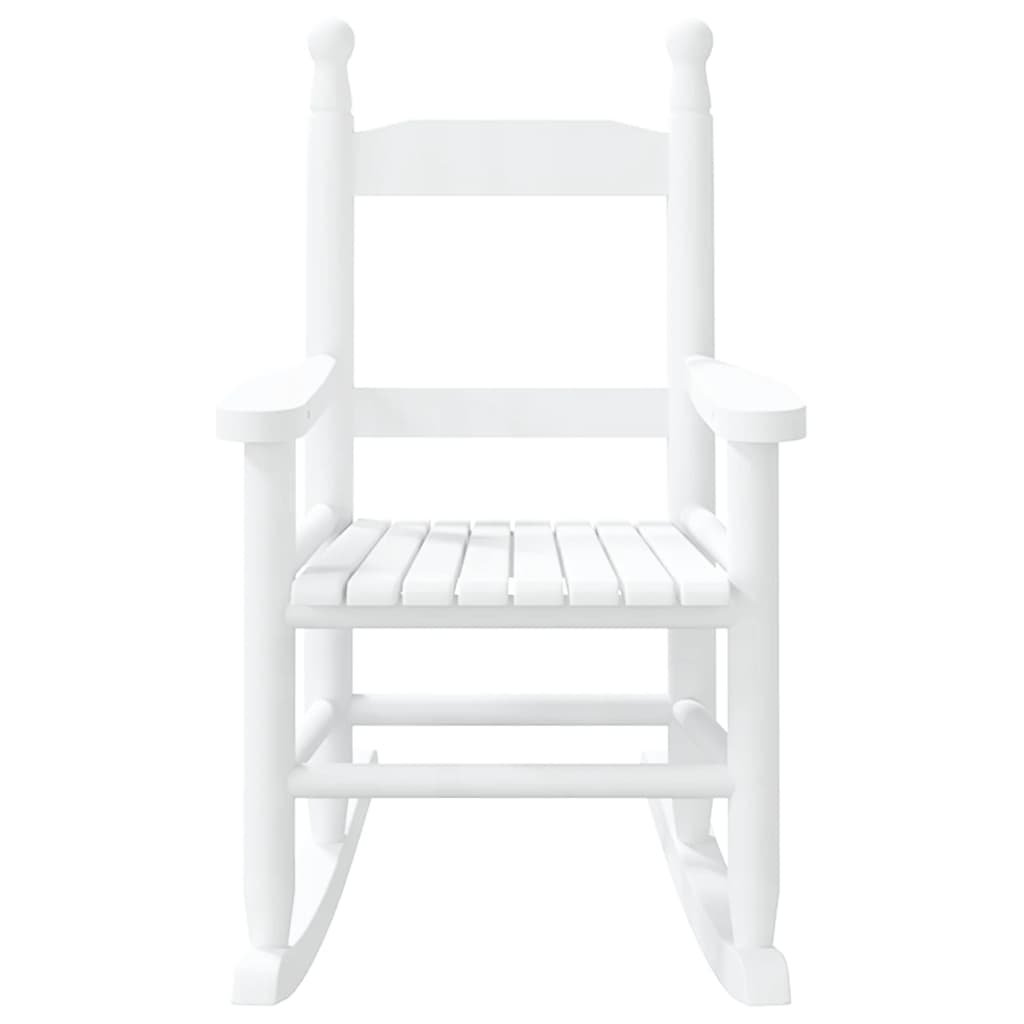 Children's rocking chair, white, poplar solid wood