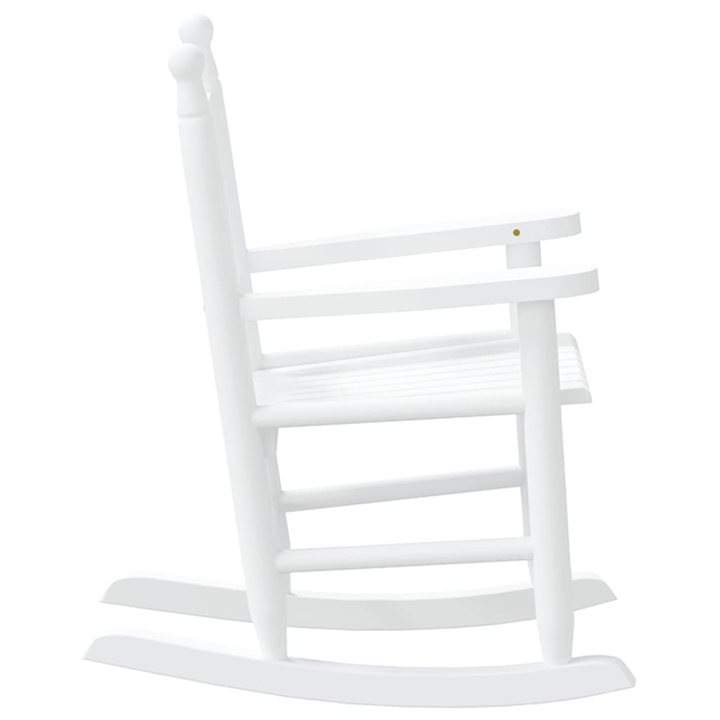 Children's rocking chair, white, poplar solid wood