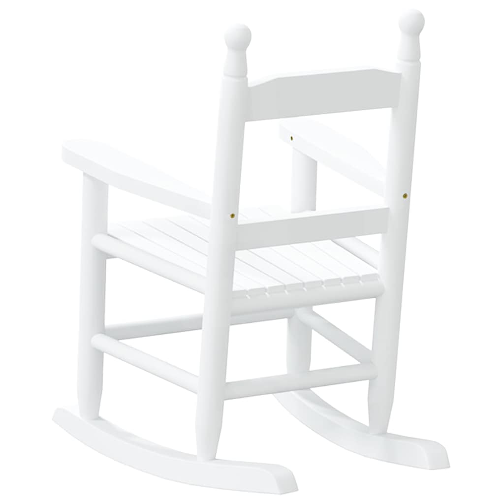 Children's rocking chair, white, poplar solid wood