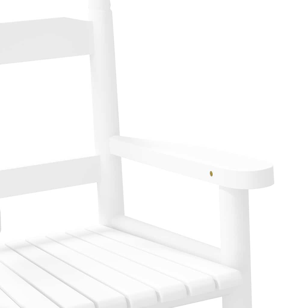 Children's rocking chair, white, poplar solid wood