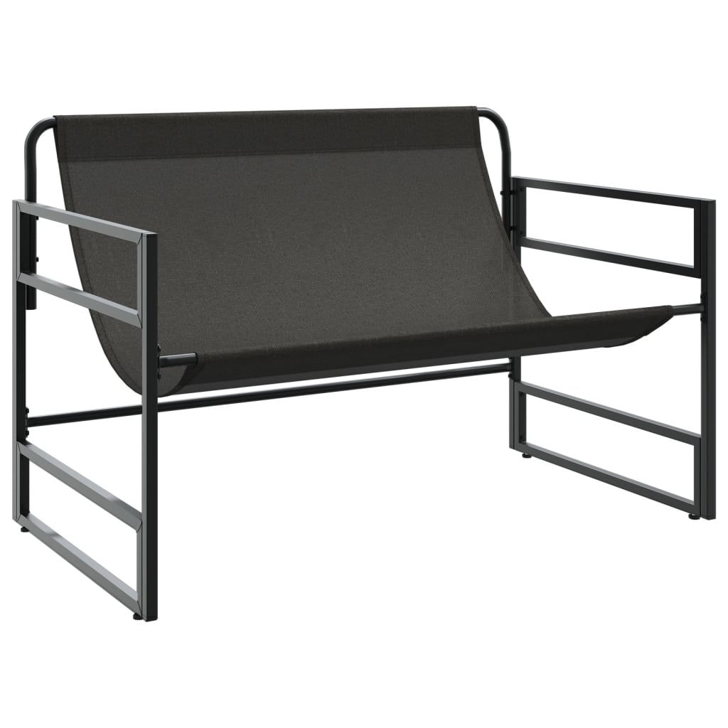 Dārza sols ar spilvenu, antracītpelēks, 113 cm, tērauds