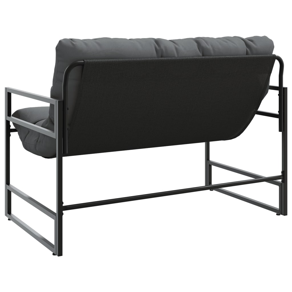 Dārza sols ar spilvenu, antracītpelēks, 113 cm, tērauds