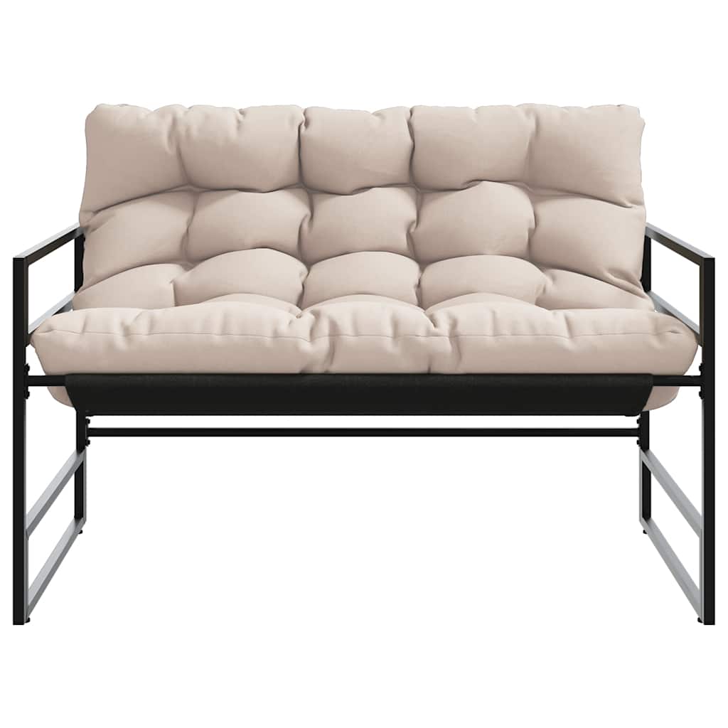 Sodo suoliukas su pagalvėle, taupe spalvos, 113cm, plienas