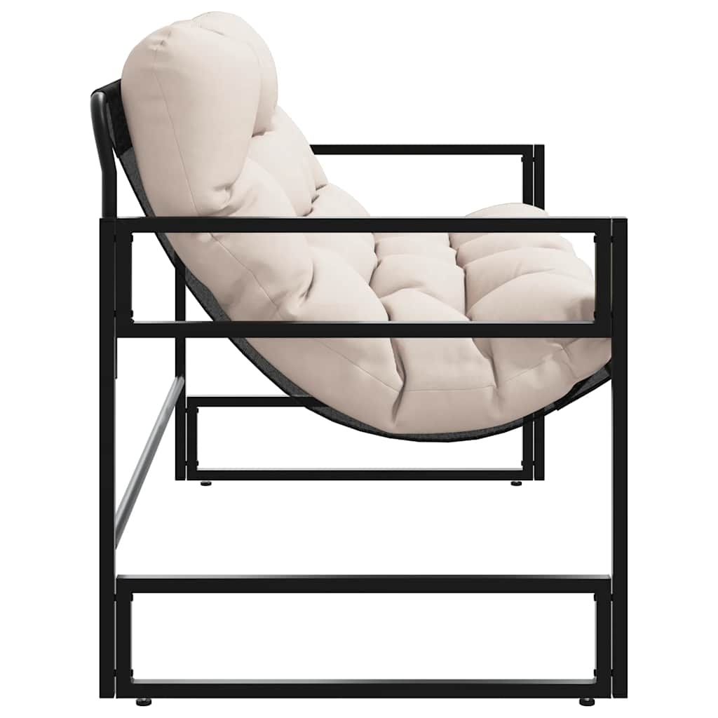 Sodo suoliukas su pagalvėle, taupe spalvos, 113cm, plienas