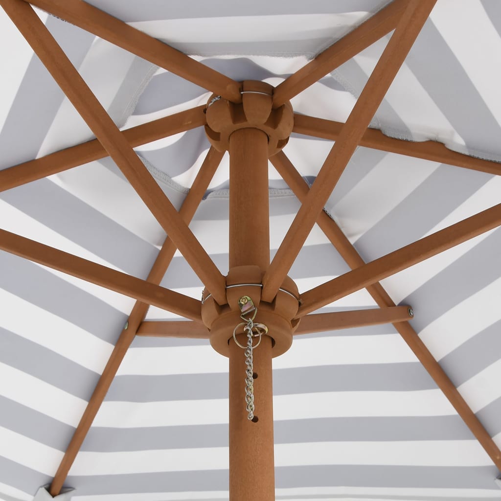 Picnic table for 4 children with umbrella, solid spruce wood