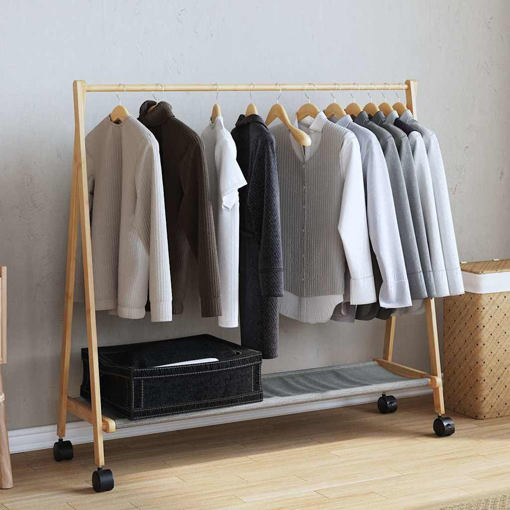 Clothes rack with shelves/wheels, 106x34x106.5cm