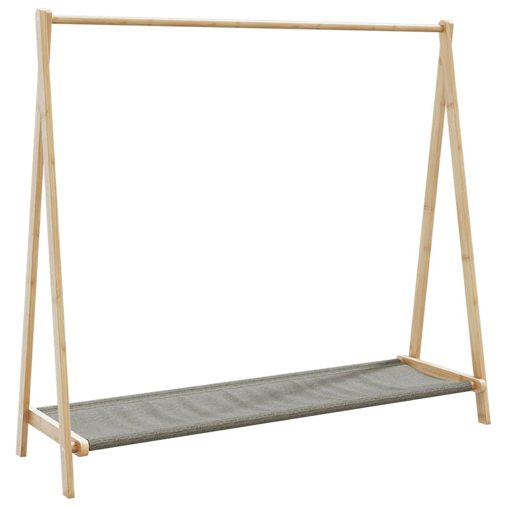 Clothes rack with shelves, 106x34x102cm, bamboo