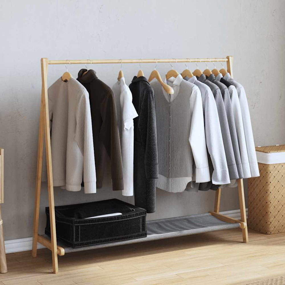 Clothes rack with shelves, 106x34x102cm, bamboo