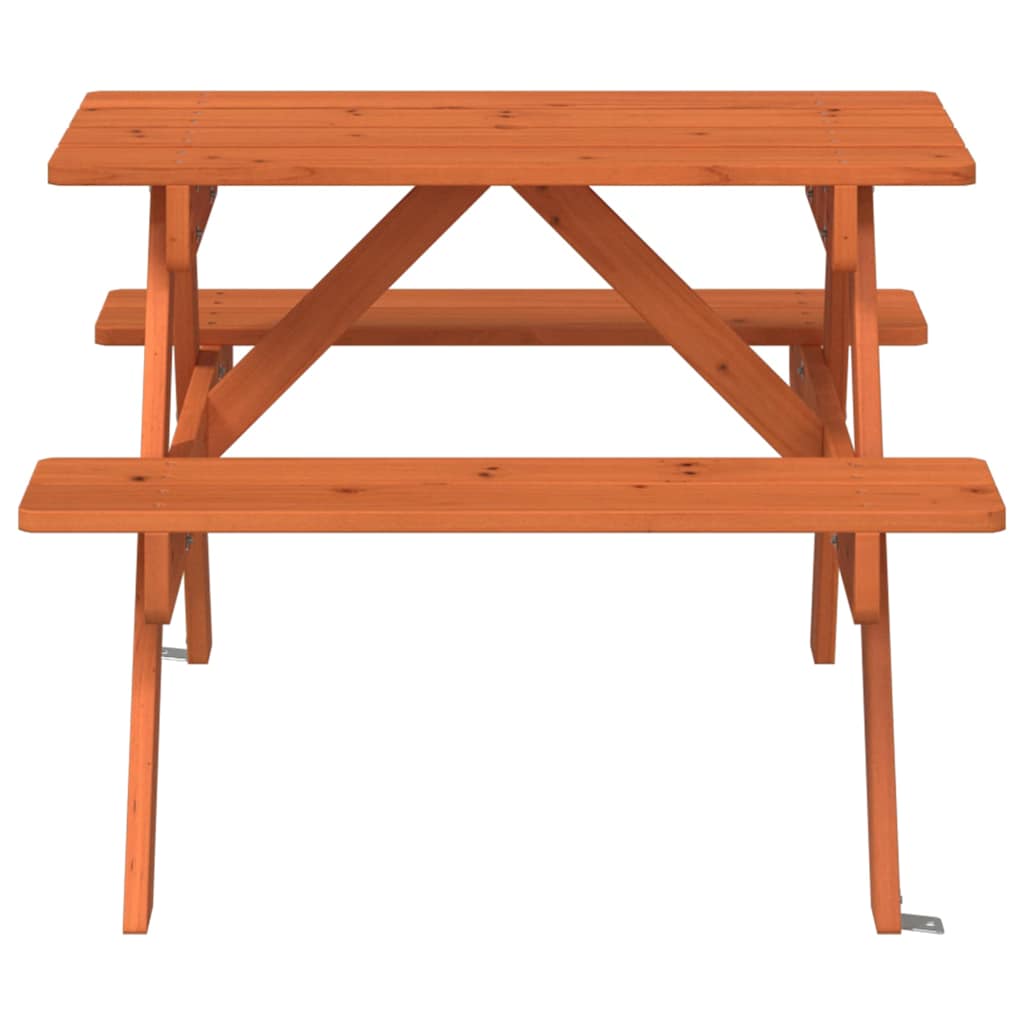 Picnic table for 4 children with parasol hole, solid spruce wood