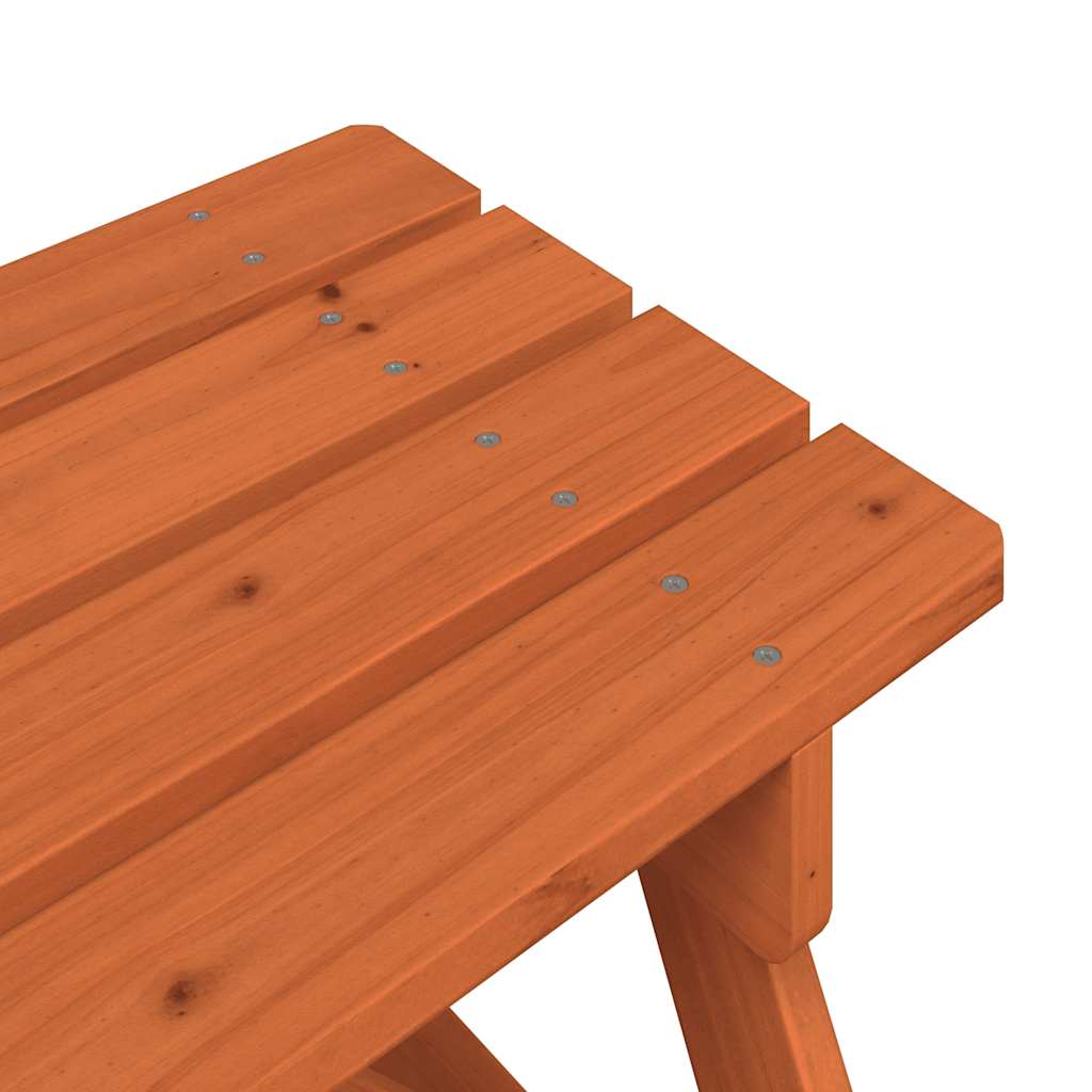Picnic table for 4 children with parasol hole, solid spruce wood