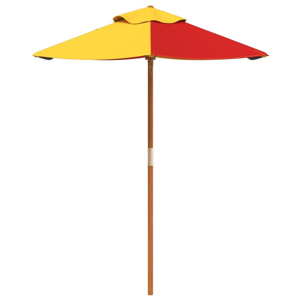 Children's Garden Umbrella with Wooden Pole, Ø120x140cm