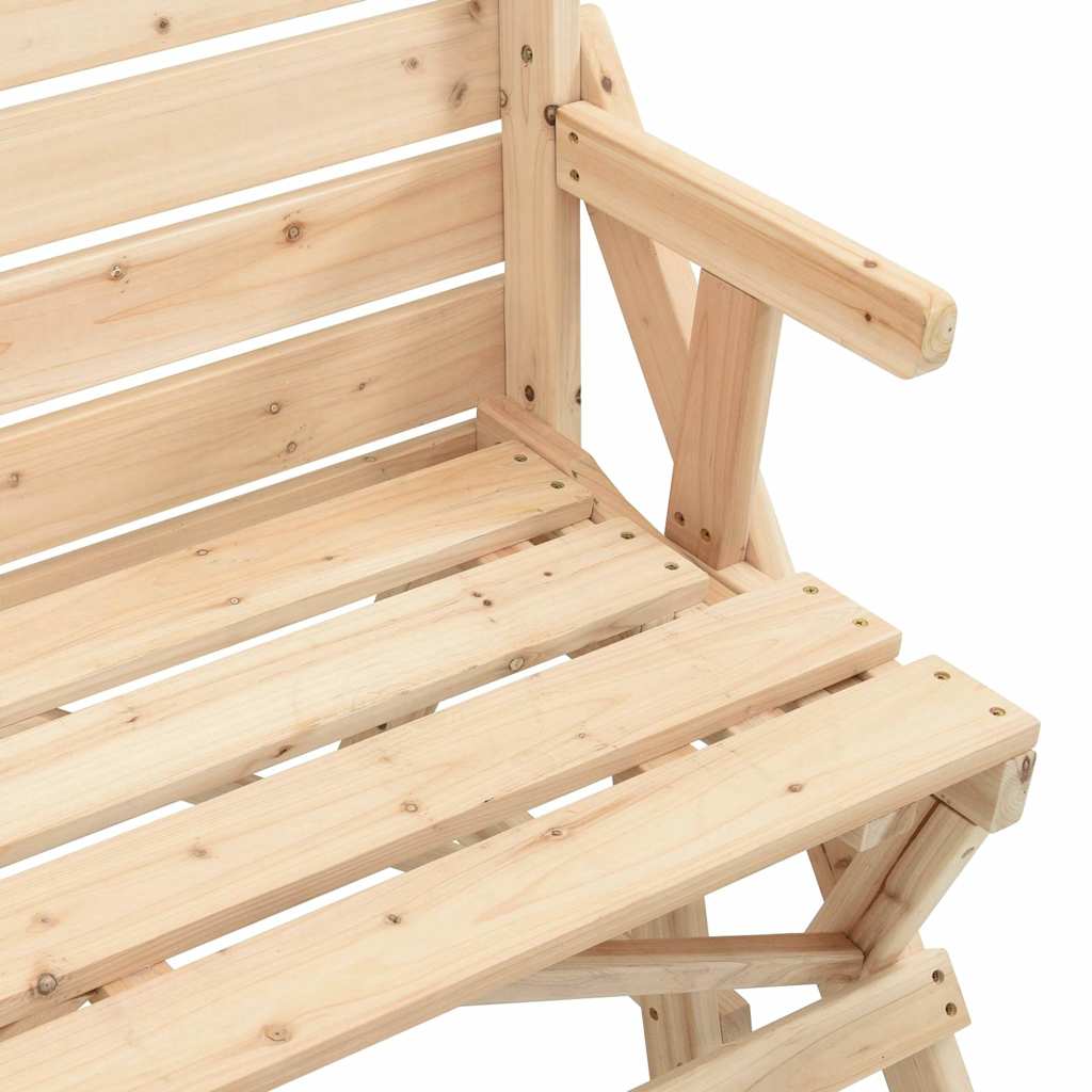 Picnic table with benches 2-in-1, solid spruce wood