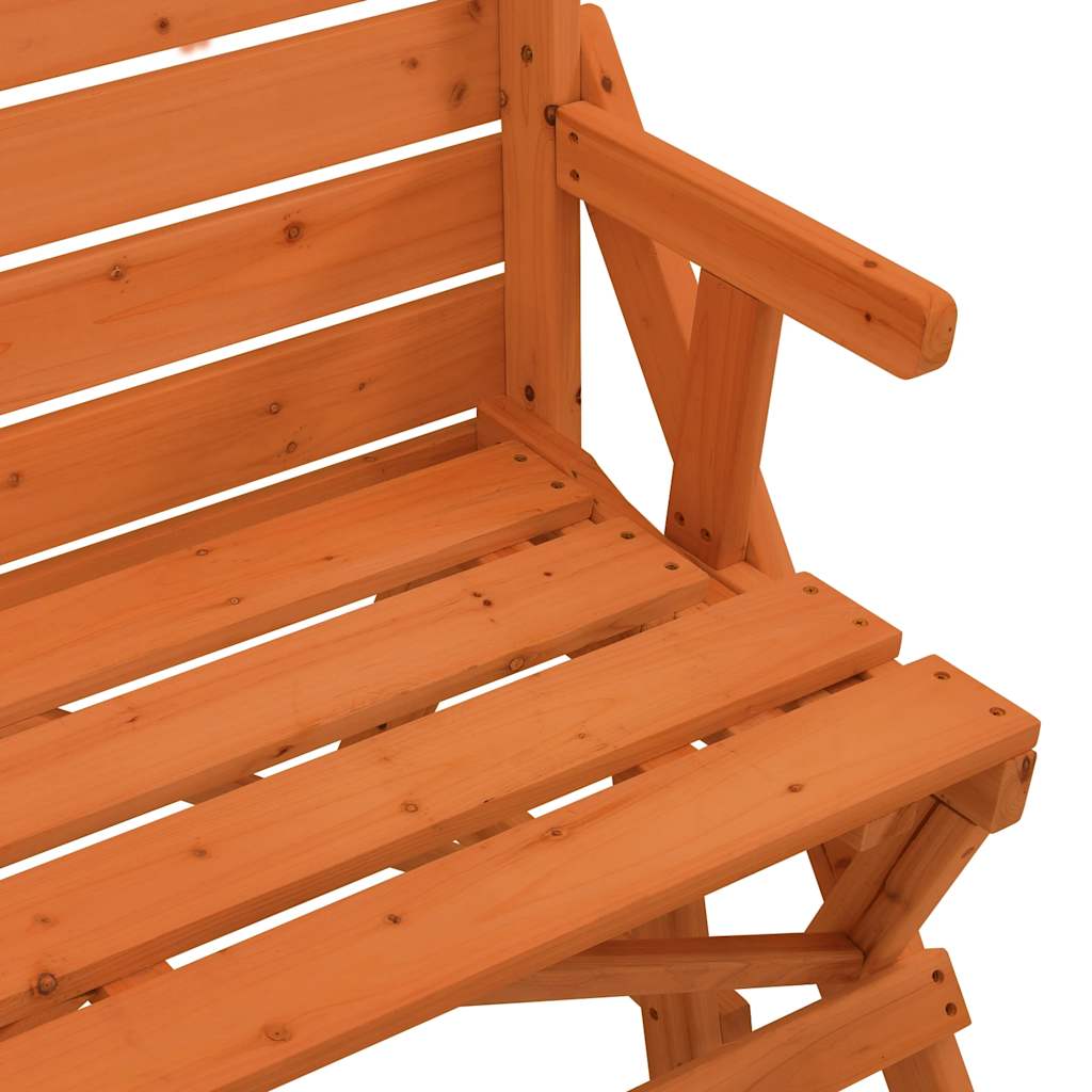 Picnic table with benches 2-in-1, solid spruce wood