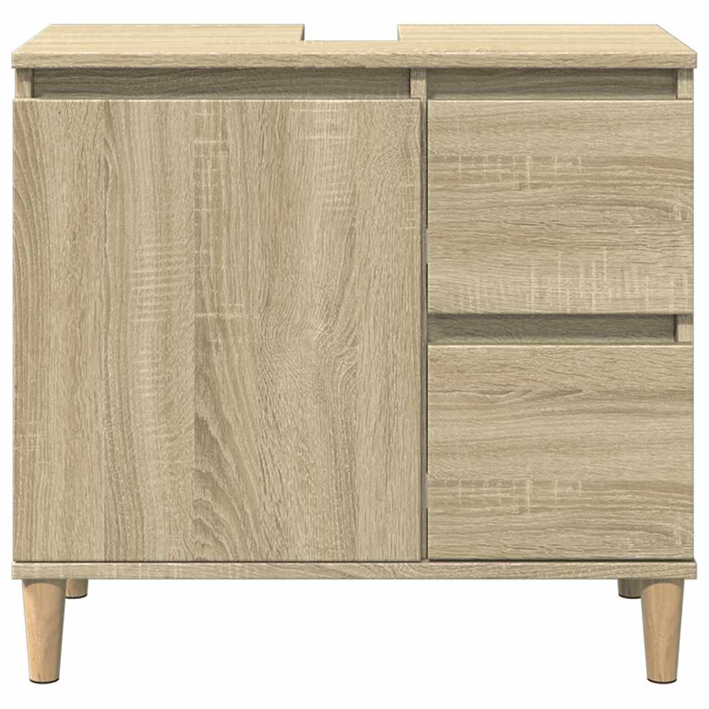 Bathroom cabinet, oak, 65x33x60cm, engineered wood