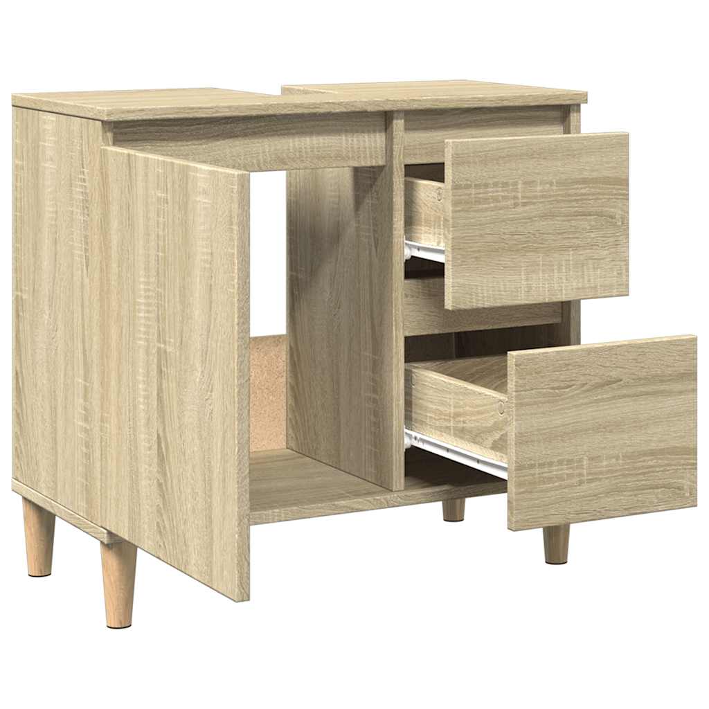 Bathroom cabinet, oak, 65x33x60cm, engineered wood