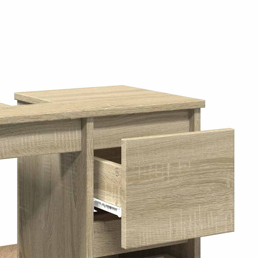 Bathroom cabinet, oak, 65x33x60cm, engineered wood