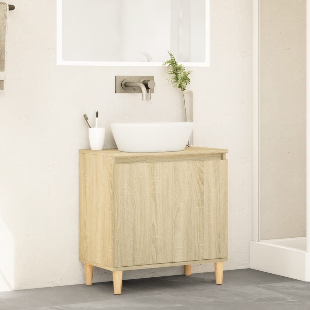Sink cabinet, oak, 58x33x60cm, treated wood