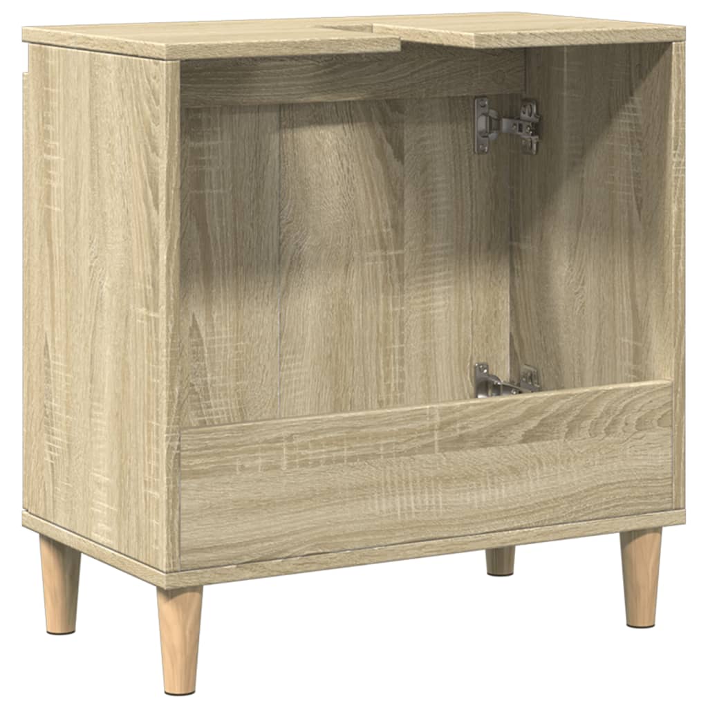 Sink cabinet, oak, 58x33x60cm, treated wood