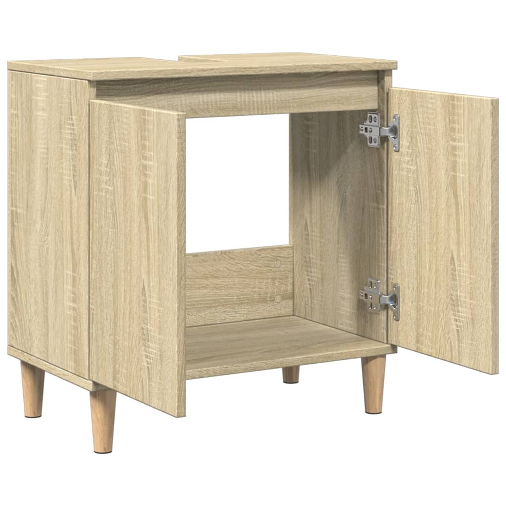 Sink cabinet, oak, 58x33x60cm, treated wood