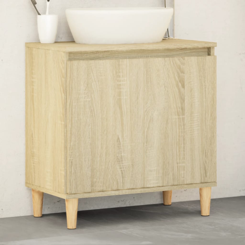 Sink cabinet, oak, 58x33x60cm, treated wood