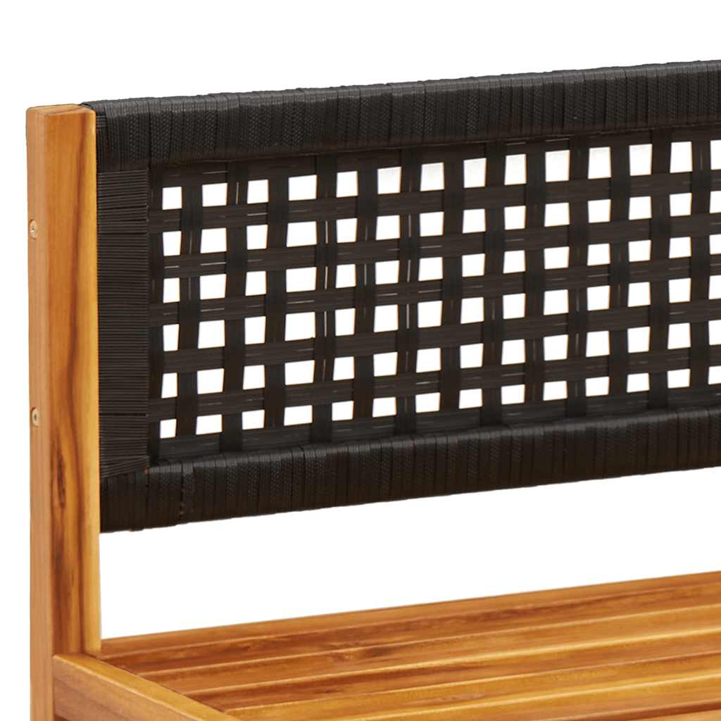 Sodo sofa be porankių su pagalvėlėmis, akacijos mediena ir rotangas