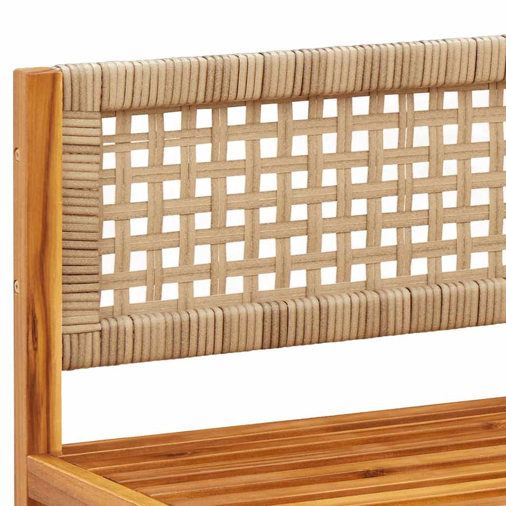 Sodo sofa be porankių su pagalvėlėmis, akacijos mediena ir rotangas