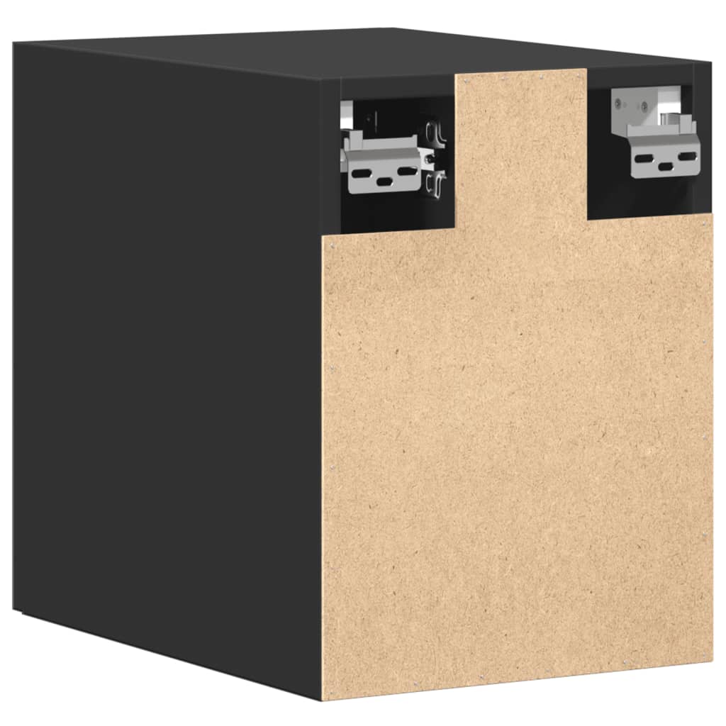 Wall cabinet, black, 30x42.5x40cm, engineered wood