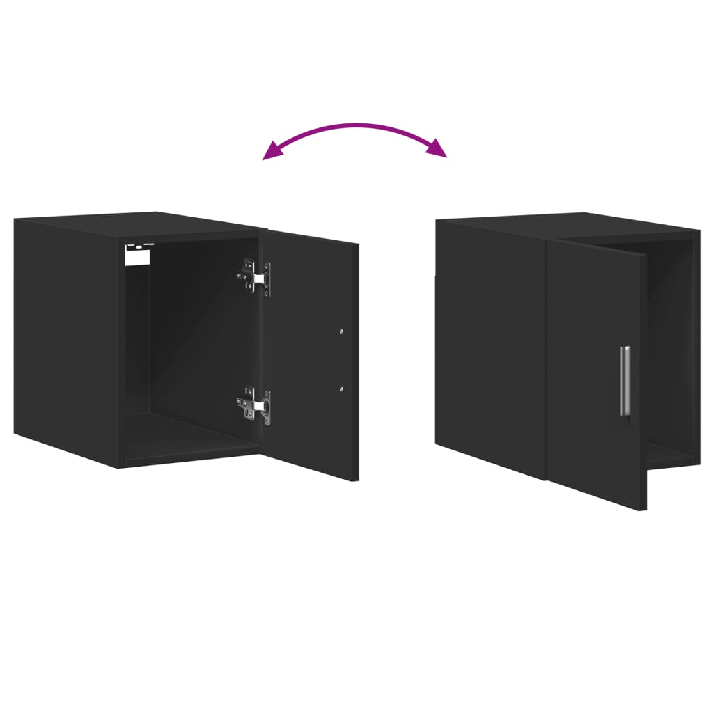 Wall cabinet, black, 30x42.5x40cm, engineered wood
