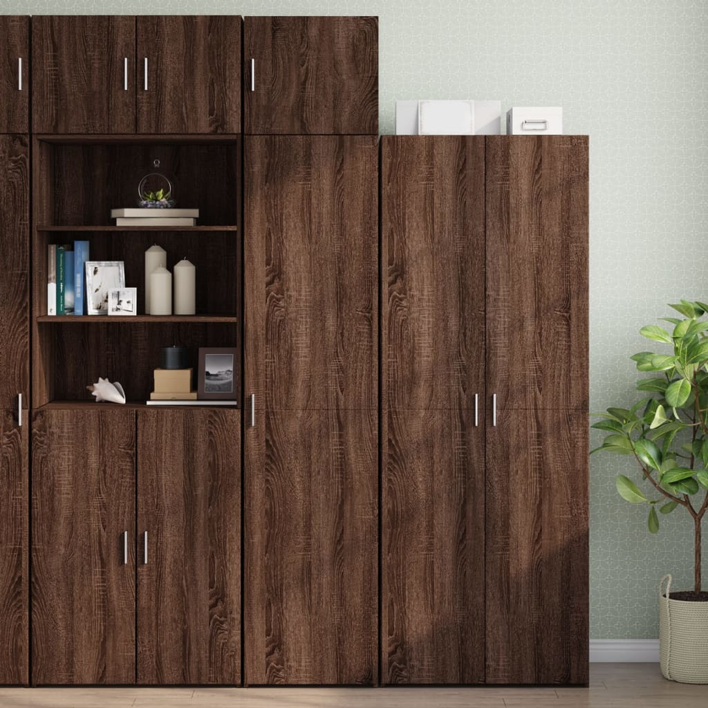 Wall cabinet, brown oak, 45x42.5x40cm, engineered wood
