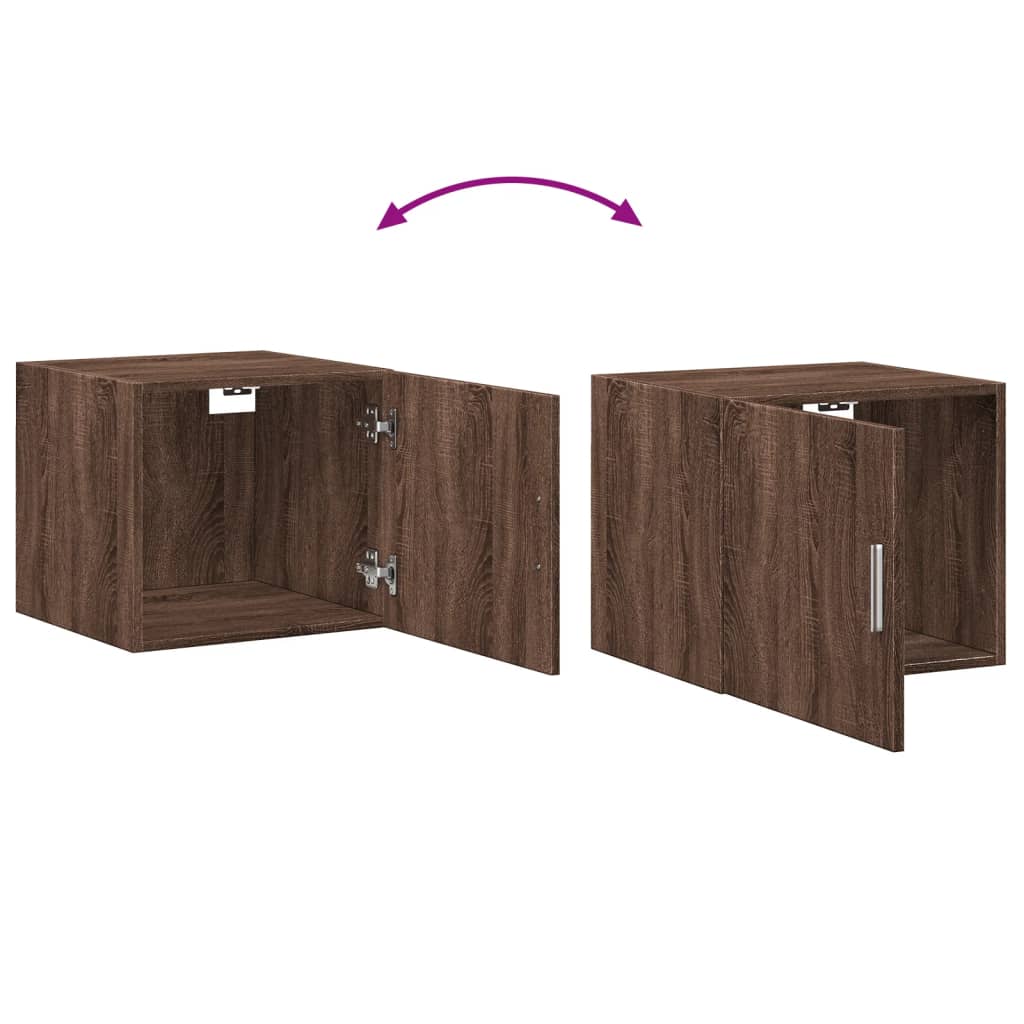Wall cabinet, brown oak, 45x42.5x40cm, engineered wood