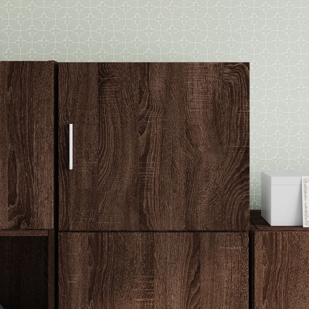 Wall cabinet, brown oak, 45x42.5x40cm, engineered wood