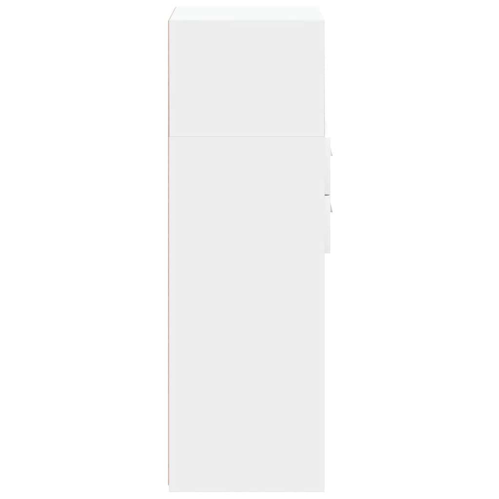 Chest of drawers, white, 30x42.5x124cm, engineered wood