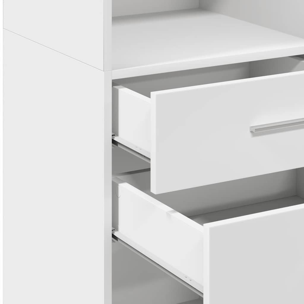 Chest of drawers, white, 30x42.5x124cm, engineered wood