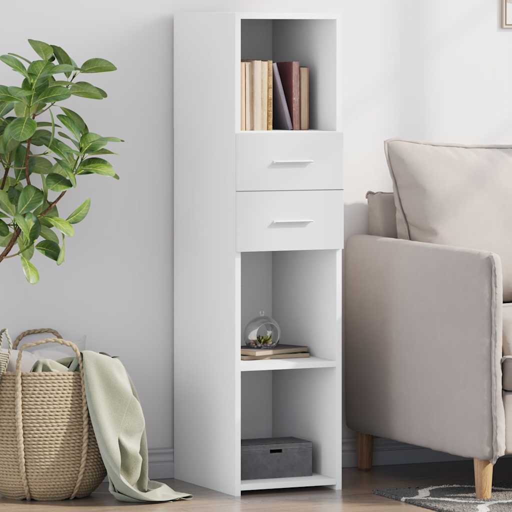 Chest of drawers, white, 30x42.5x124cm, engineered wood
