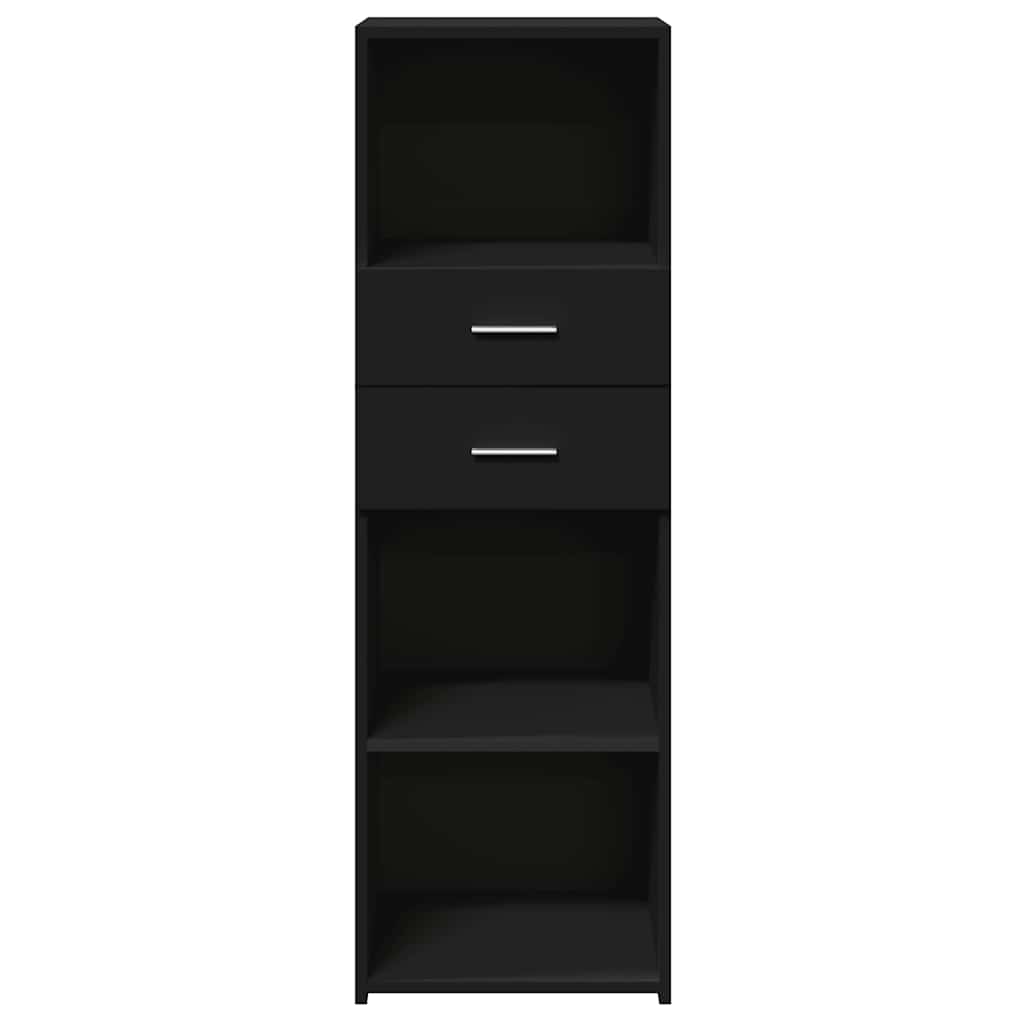 Chest of drawers, black, 40x42.5x124cm, engineered wood