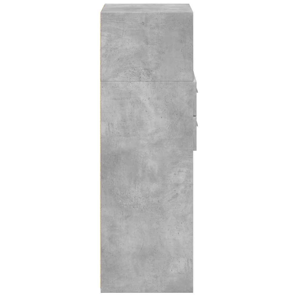 Komoda, betono pilkos spalvos, 40x42,5x124cm, apdirbta mediena