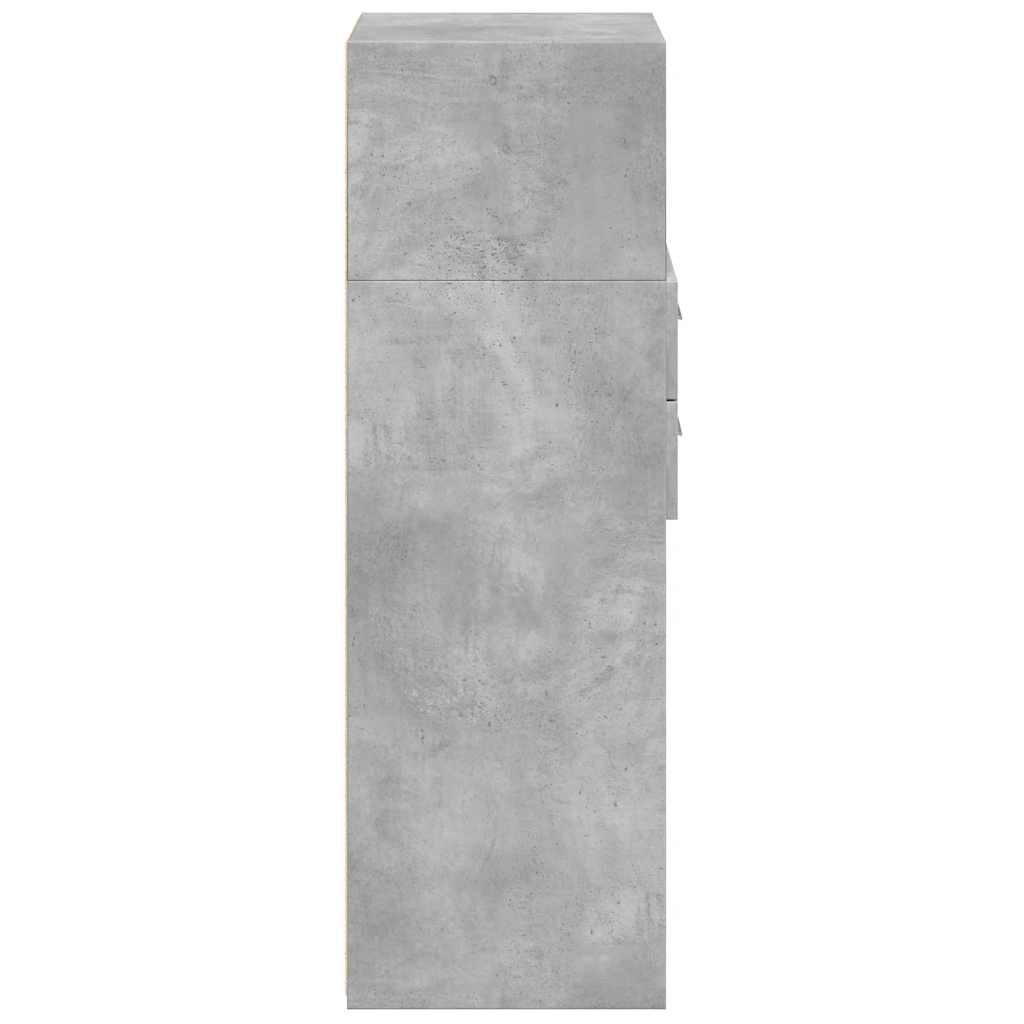 Komoda, betono pilkos spalvos, 50x42,5x124cm, apdirbta mediena
