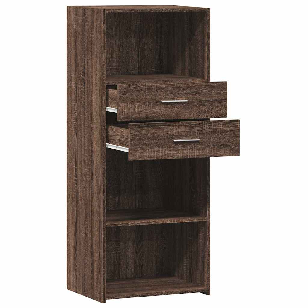 Chest of drawers, brown oak, 50x42.5x124cm, engineered wood