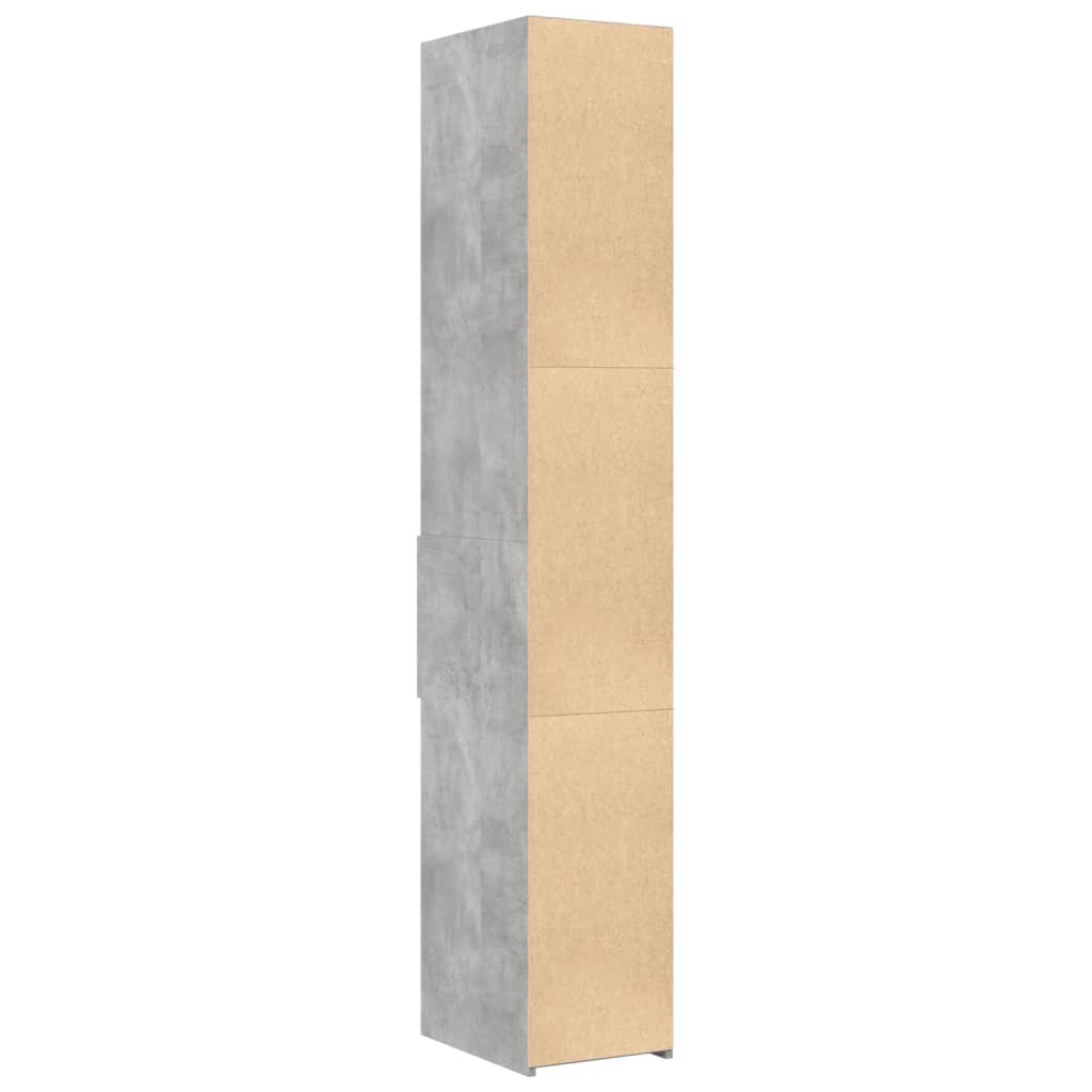 Komoda, betono pilkos spalvos, 30x42,5x185cm, apdirbta mediena